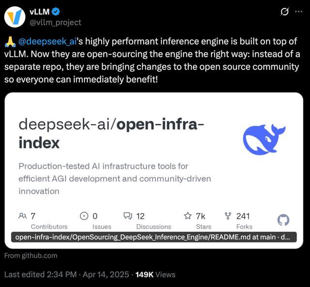 DeepSeek公布推理引擎开源路径,承诺将核心优化注入vLLM生态