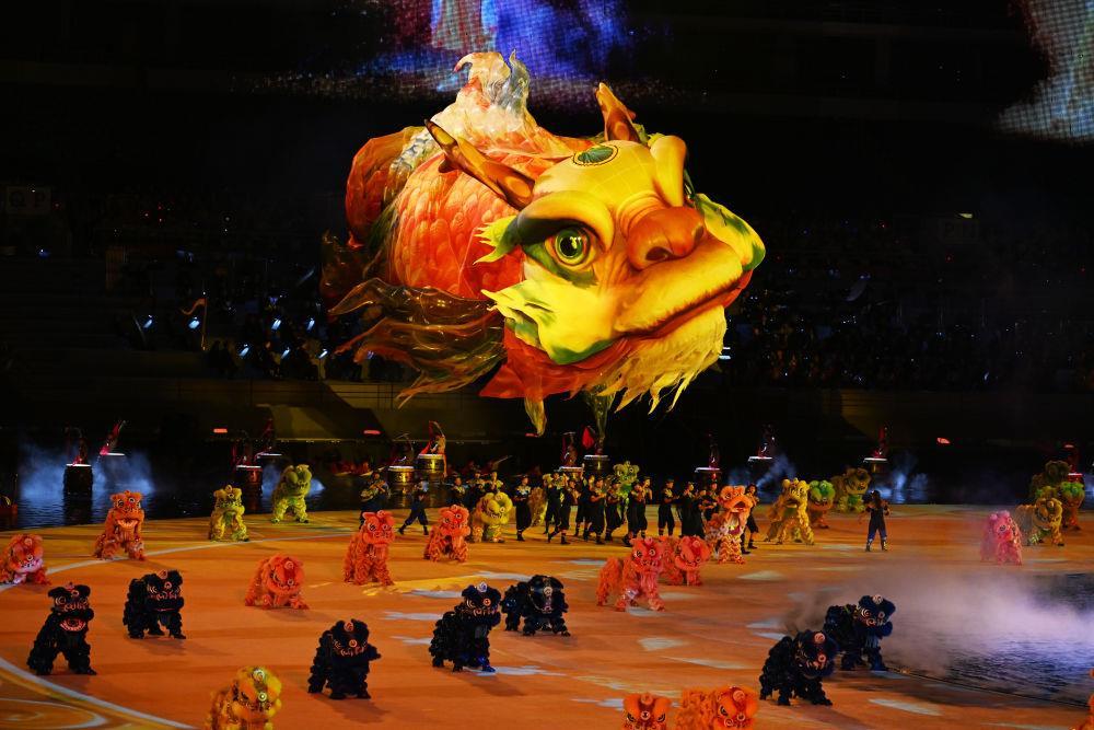 △第十五届全国运动会开幕式现场