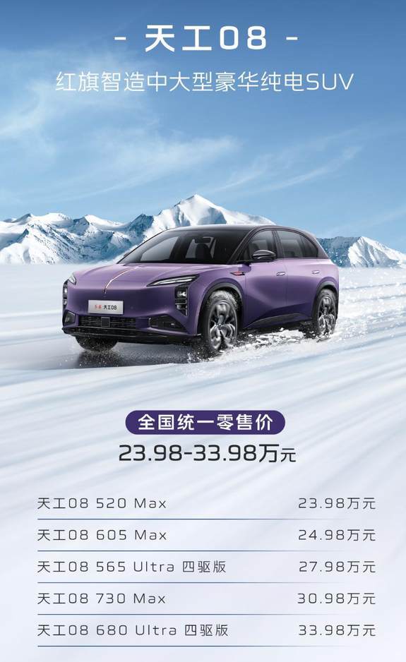 24万买“8”系SUV，红旗天工08给年青东说念主一个买得起的价钱