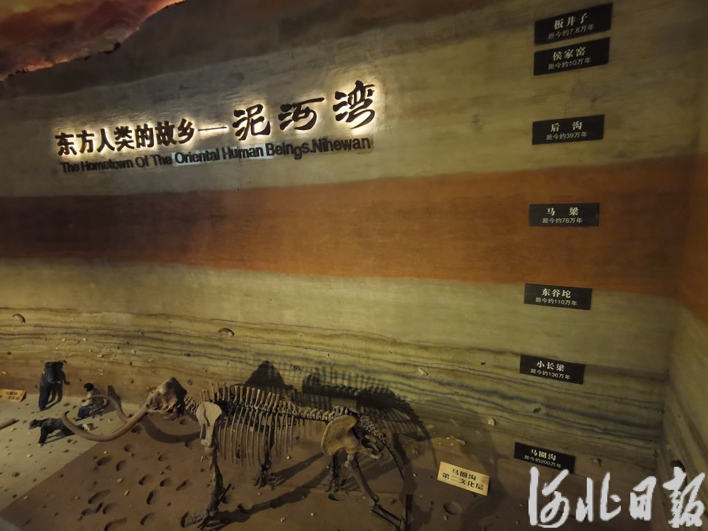 泥河湾博物馆内复原的远古场景。河北日报资料片