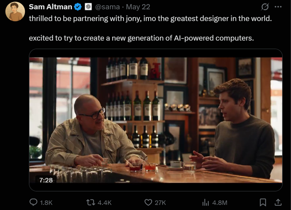 Jony Ive 加入 OpenAI_OpenAI 收购 io_OpenAI
