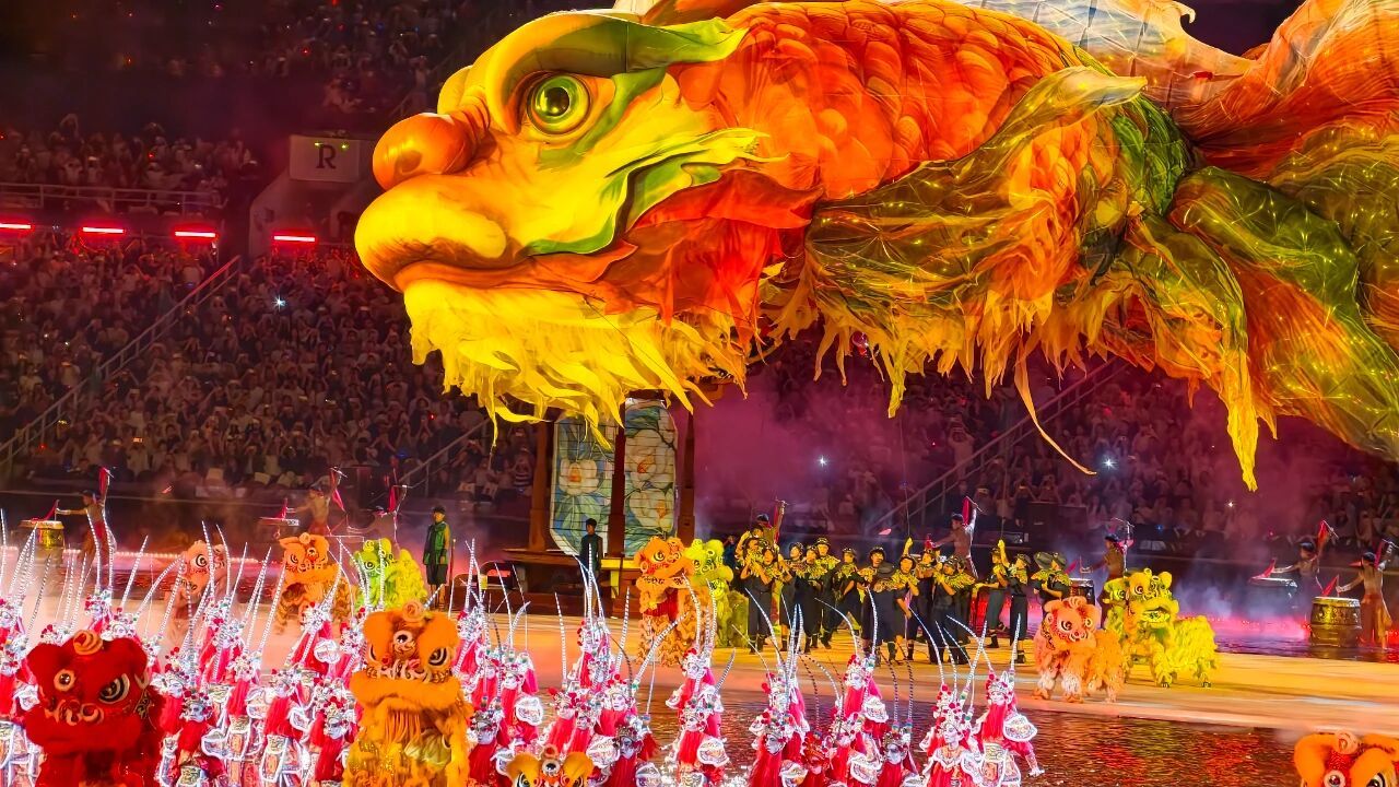 中华人民共和国第十五届运动会开幕式现场。