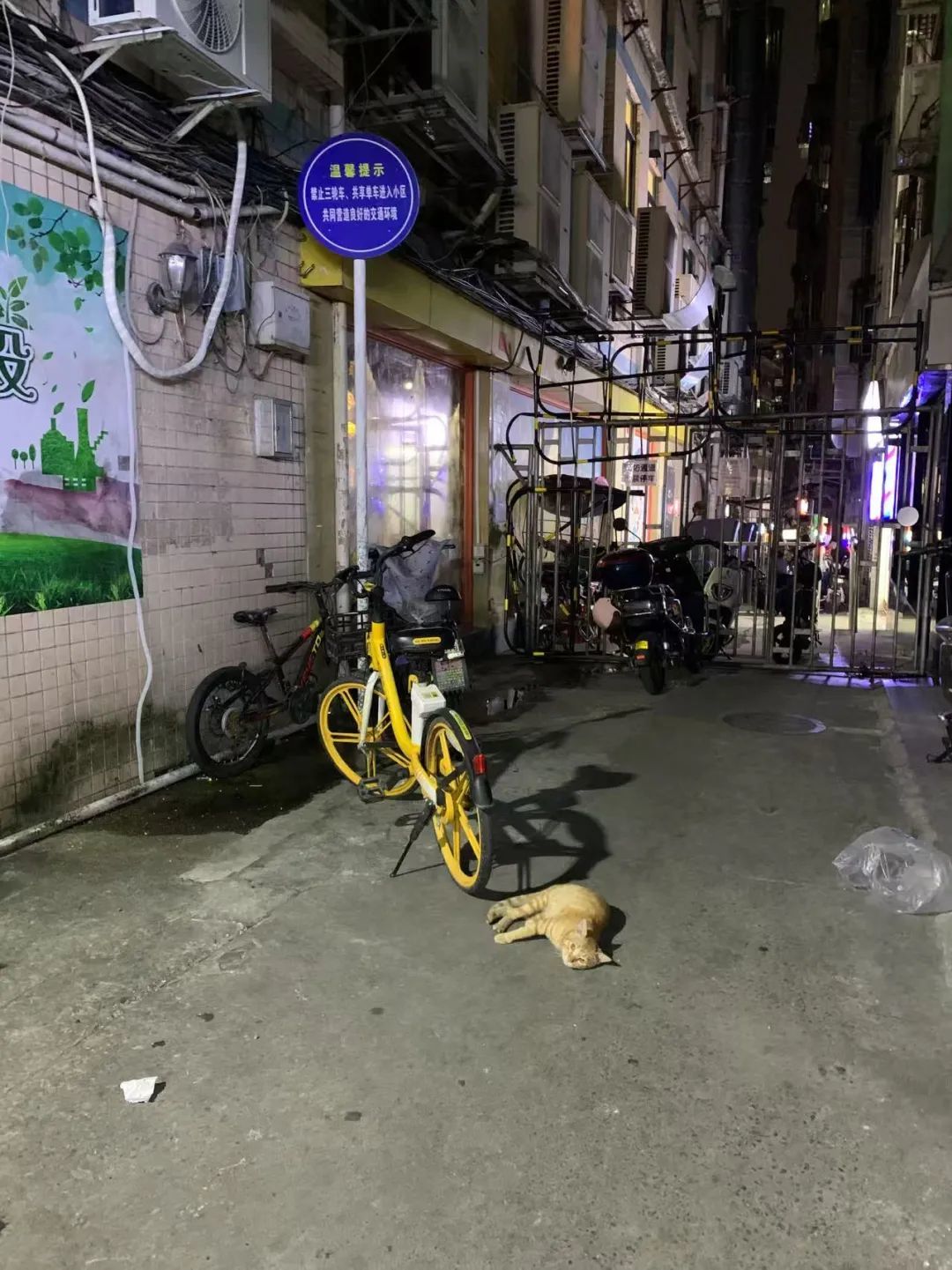宋辰从小居住的城中村的入口