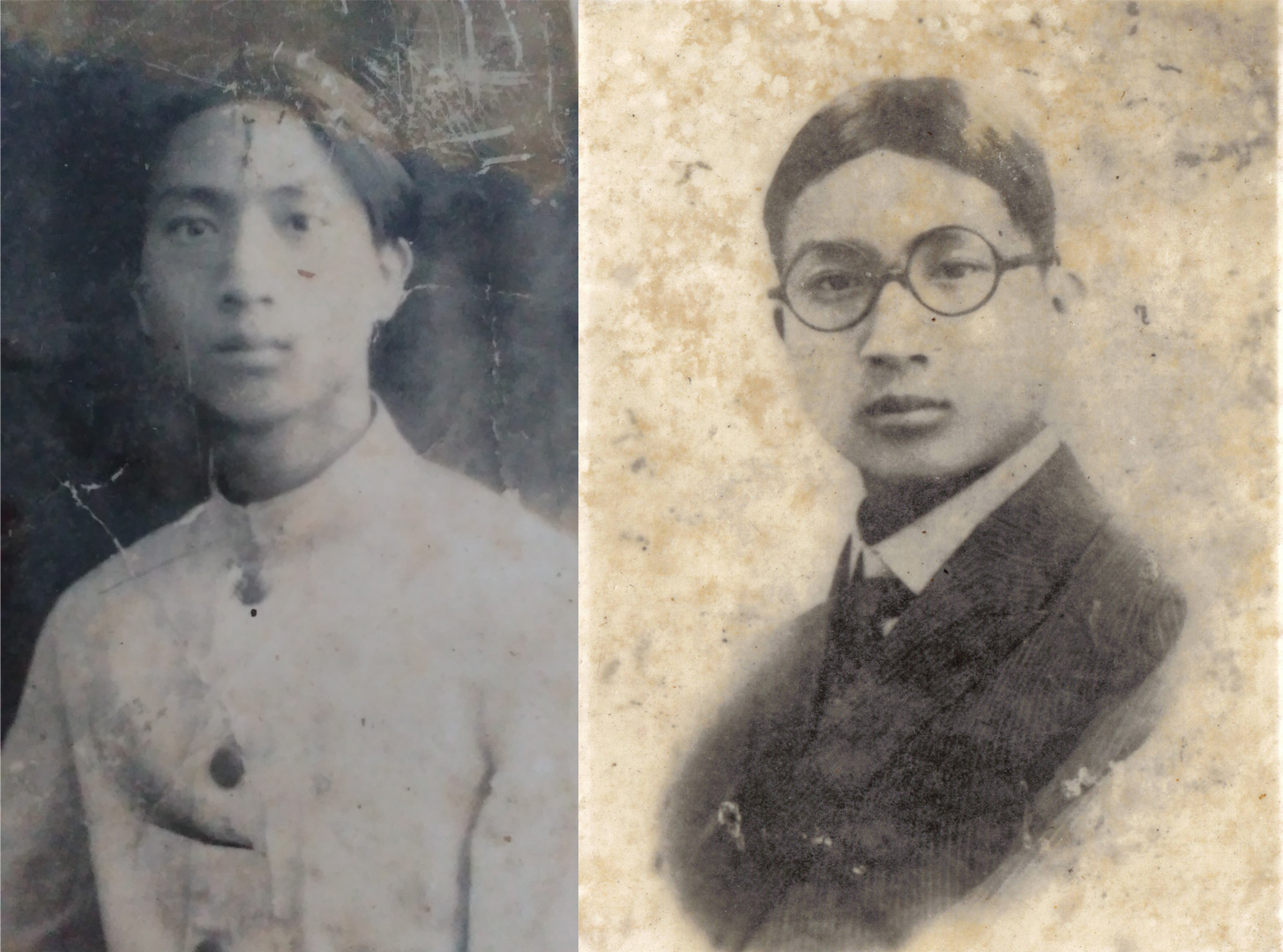 图左为周平民,图右为周健民