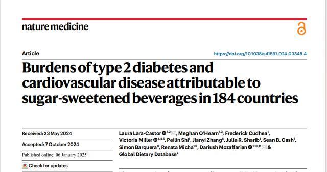 184个国度糖饮料导致的2型糖尿病和心血管疾病的包袱。商议截图