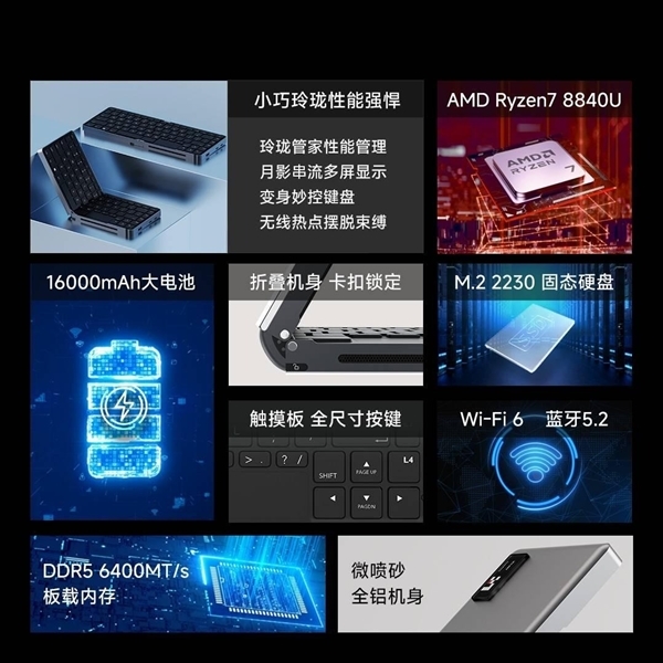 3899元起!小米有品众筹折叠键盘主机:插上屏幕就能用