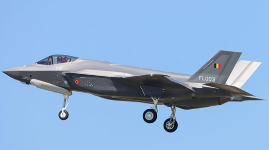 比利时空军的F-35A战机,资料图 图源:英媒