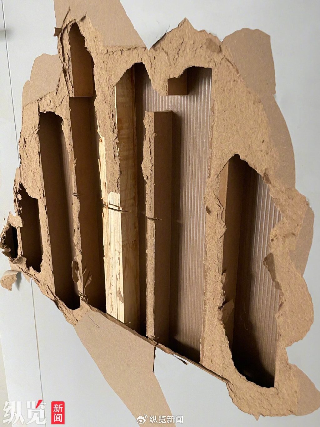 劉女士稱房子的主臥門是紙板的。(來源/受訪者提供)