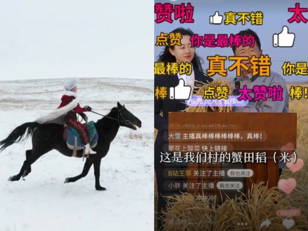 两位“网红”官员的相关画面 图源:“央视新闻”微信公众号