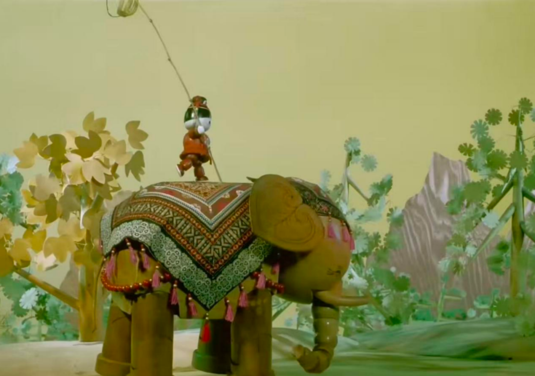 曹冲称象动画截图。来源/动画片《曹冲称象》