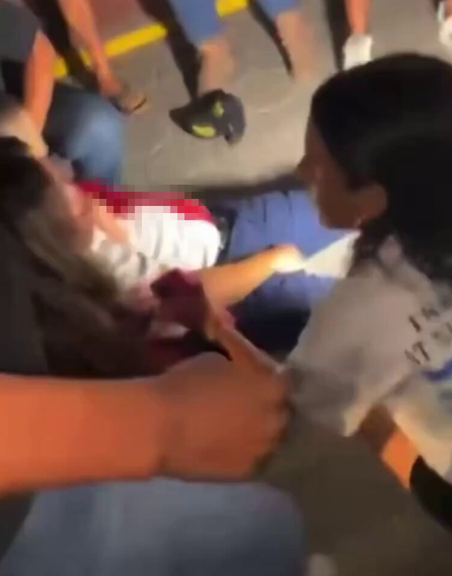 马罗金中枪倒地。图源:社交媒体X视频截图