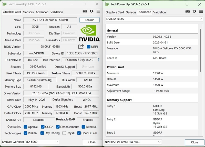 映众RTX 5060曜夜显卡评测:RTX 4060的价格 性能强于RTX 4060 Ti