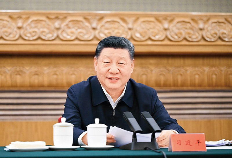 2025年2月17日,中共中央总书记、国家主席、中央军委主席习近平在京出席民营企业座谈会并发表重要讲话。 新华社记者 谢环驰/摄