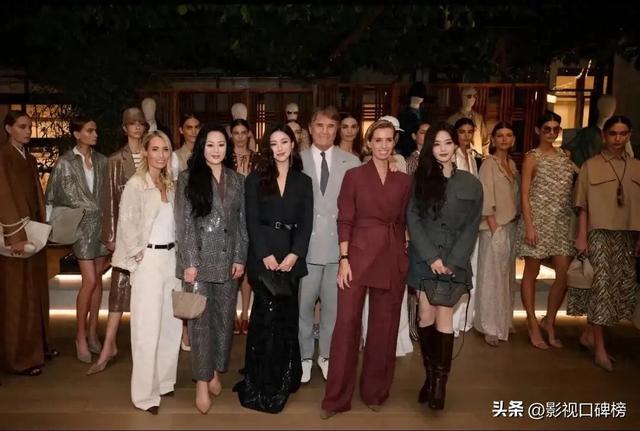 郭晶晶出席米兰时装周，气场大开，很贵气，脸圆了一圈，有点驼背