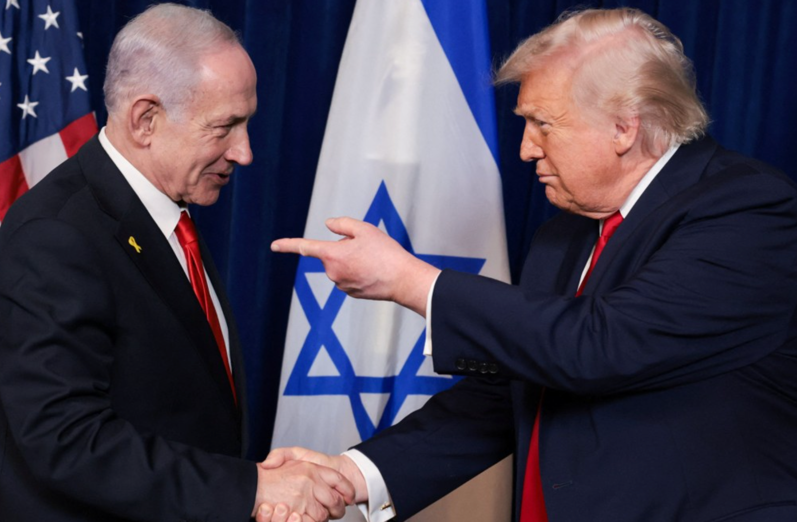 ▲内塔尼亚胡宣布,把以色列最高平民荣誉“以色列奖”颁给美国总统特朗普