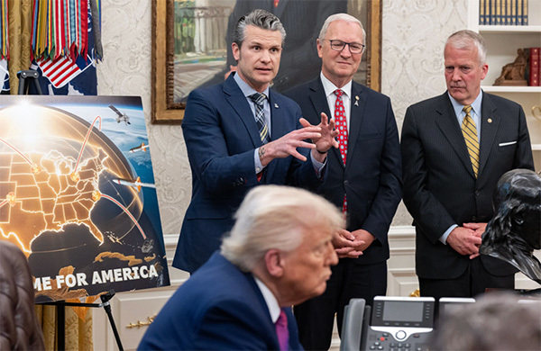 今月,特朗普在白宫发布了名为“金穹”的天基导弹防御系统计划。 白宫网站