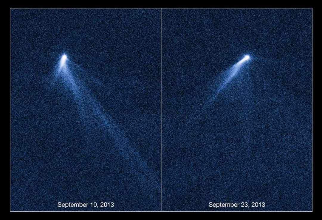 哈勃望远镜观测到了拥有六条彗尾的311P | 图源：ESA/Hubble