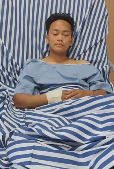 博主曾先生在病床上