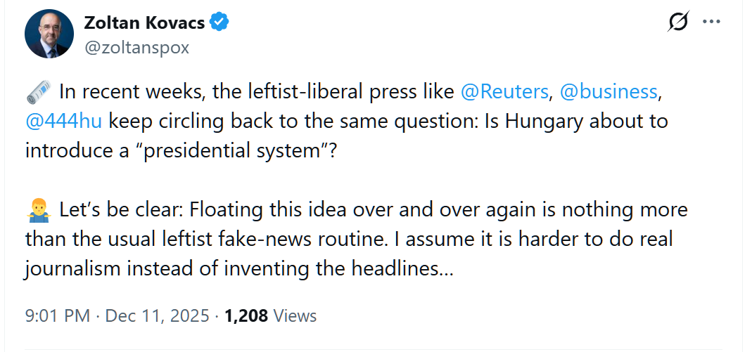 欧尔班要当匈牙利总统,还要修宪?匈政府发言人:假新闻