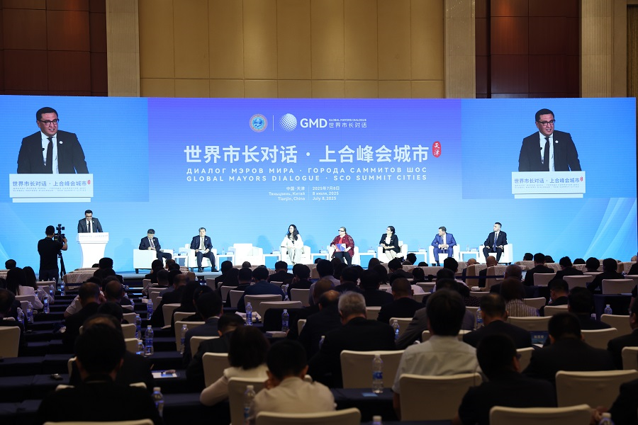 “上合峰会城市市长对话”环节现场。