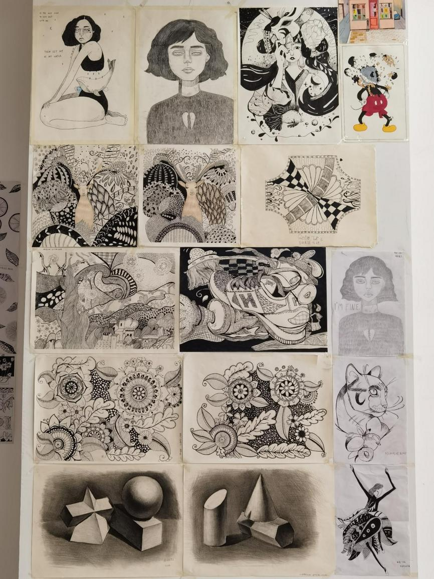 王晴指导学生所作作品（央广网发 受访者供图）