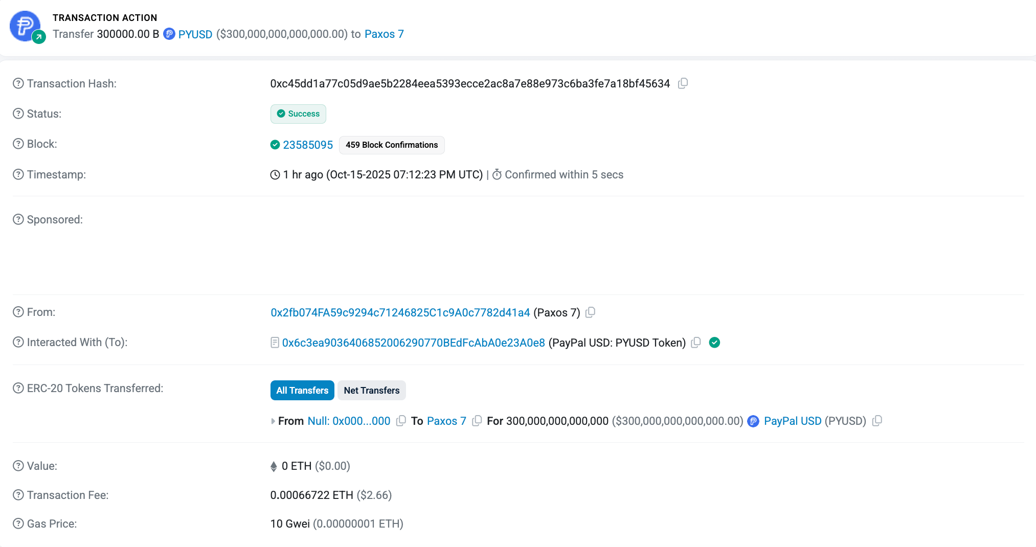 史上最大乌龙指”！Paxos误铸300万亿美元PYUSD稳定币_凤凰网财经_凤凰网