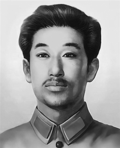 赵尚志画像。　尚志市委宣传部供图