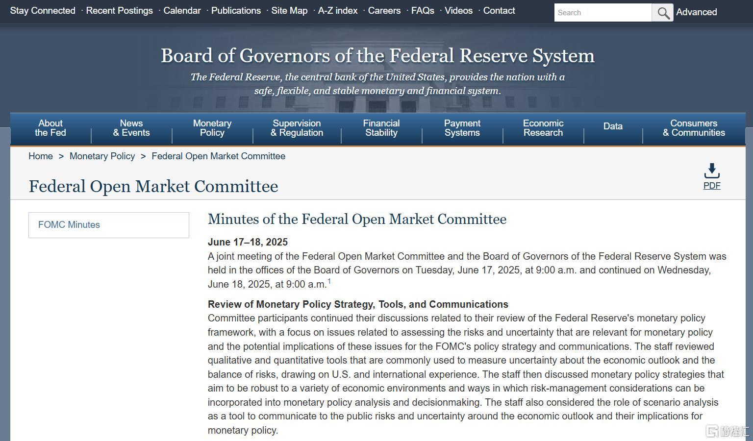 美联储会议纪要：内部分歧不断，7月降息预期落空_凤凰网