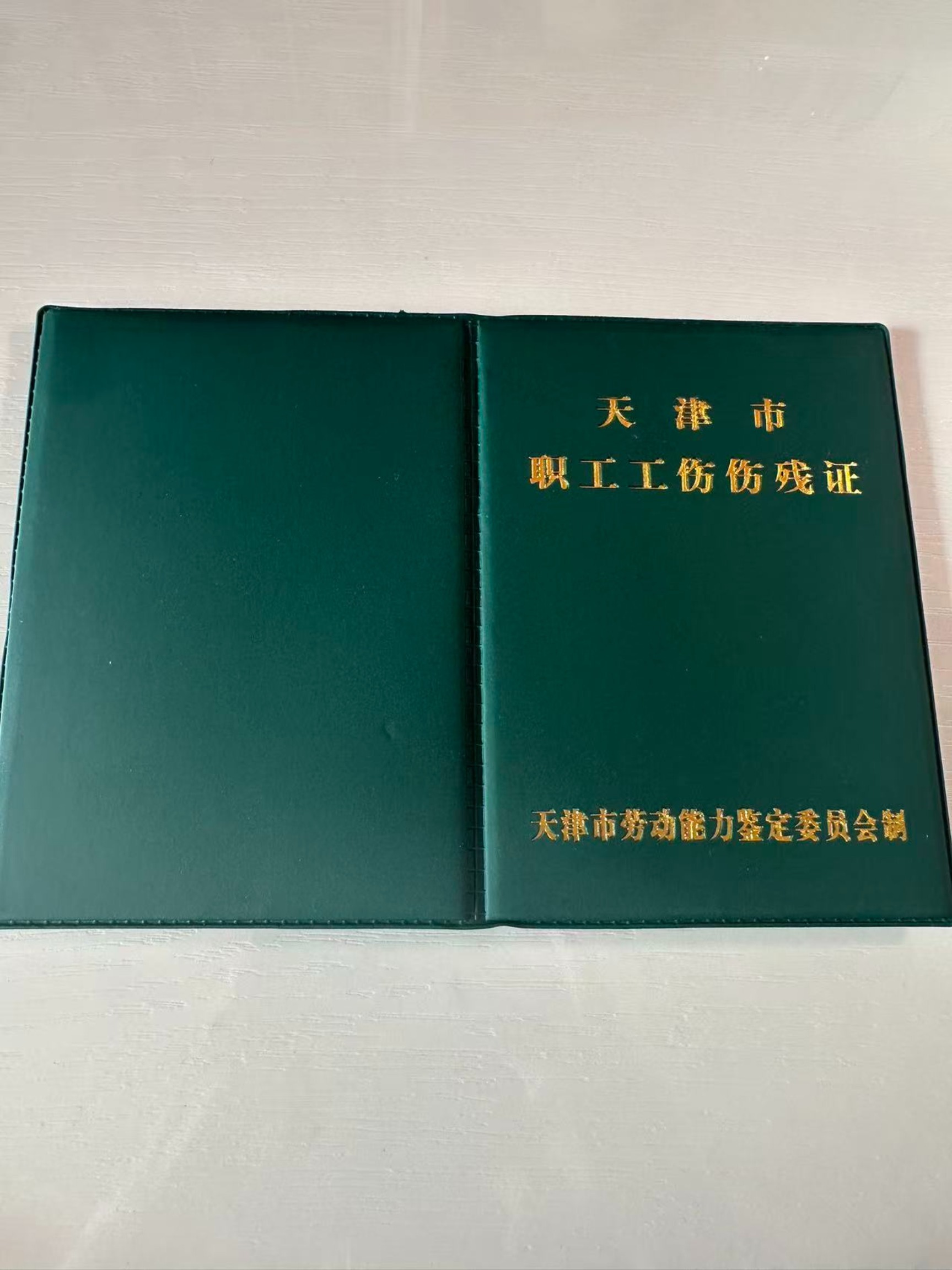 △崔丽丽的职工工伤伤残证。