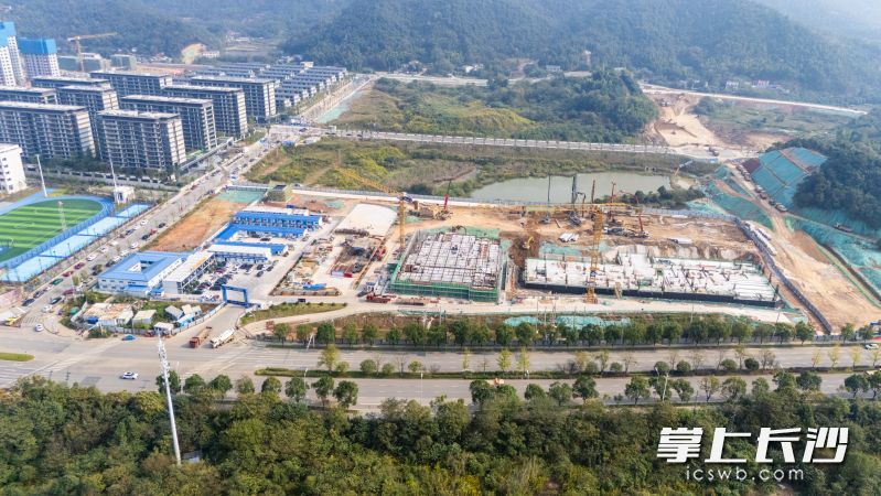 位于梅溪湖国际新城二期的木棉中学目前已完成地下室主体结构施工。均为通讯员供图
