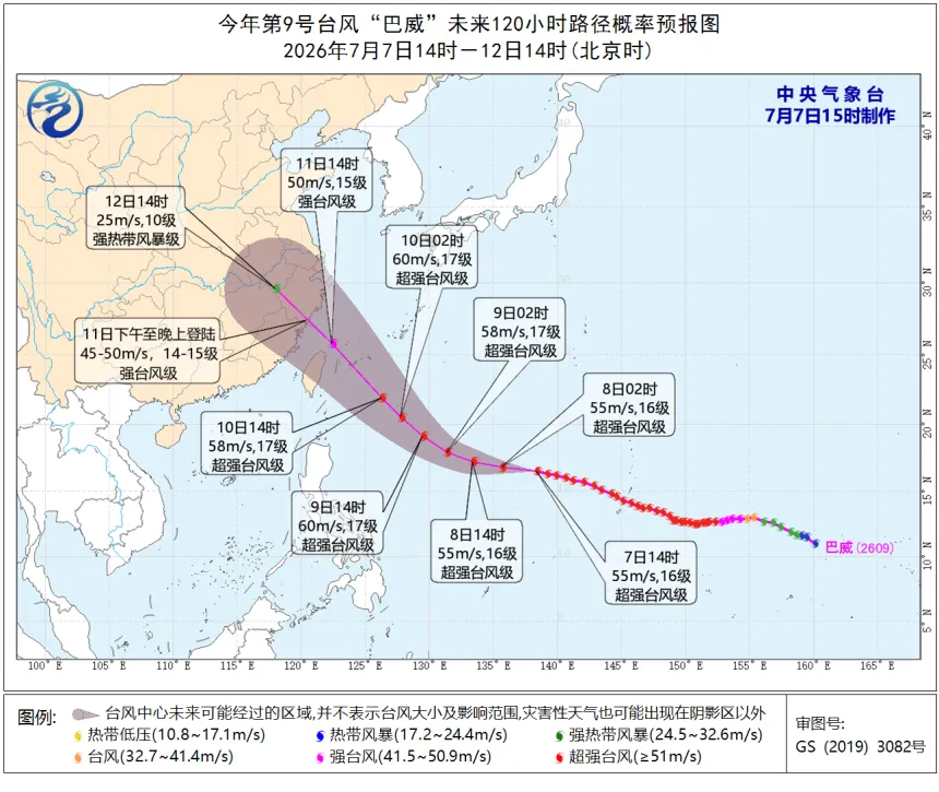 路径概率预报图