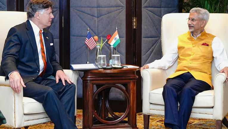 3月5日，印度外长苏杰生在瑞辛纳对话时代会见兰谈。 PTI