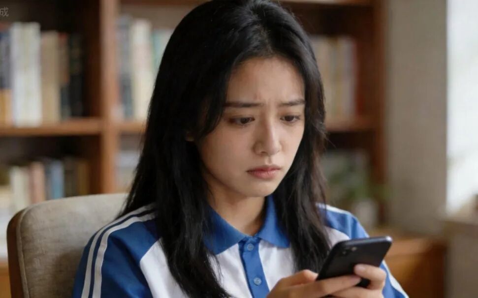 女儿告诉赵欣手机上收到被人造谣的消息 图|AI制图