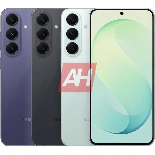 三星Galaxy S26 FE手机渲染图曝光:紫黑绿三色亮相