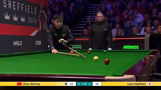 赵心童世锦赛首局70-59逆转海菲尔德