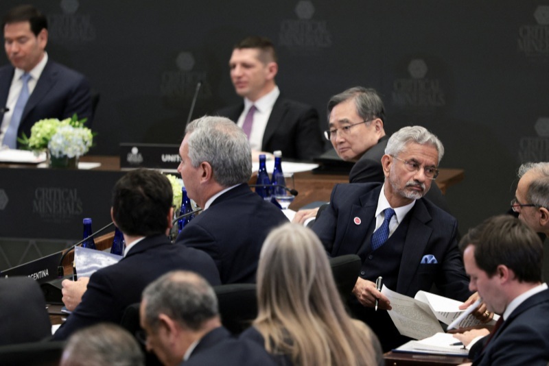 当地时间2026年2月4日,印度外长苏杰生在华盛顿出席美国举办的首届“关键矿产部长级会议”。 IC Photo