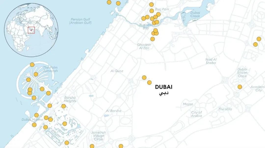 〓《福布斯》的调查显示有数十位亿万富豪在迪拜持有房产