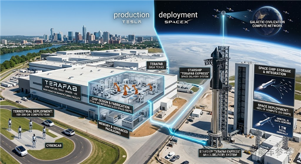马斯克发布史上最大造芯想法!特斯拉造SpaceX运 月球地球全遮掩