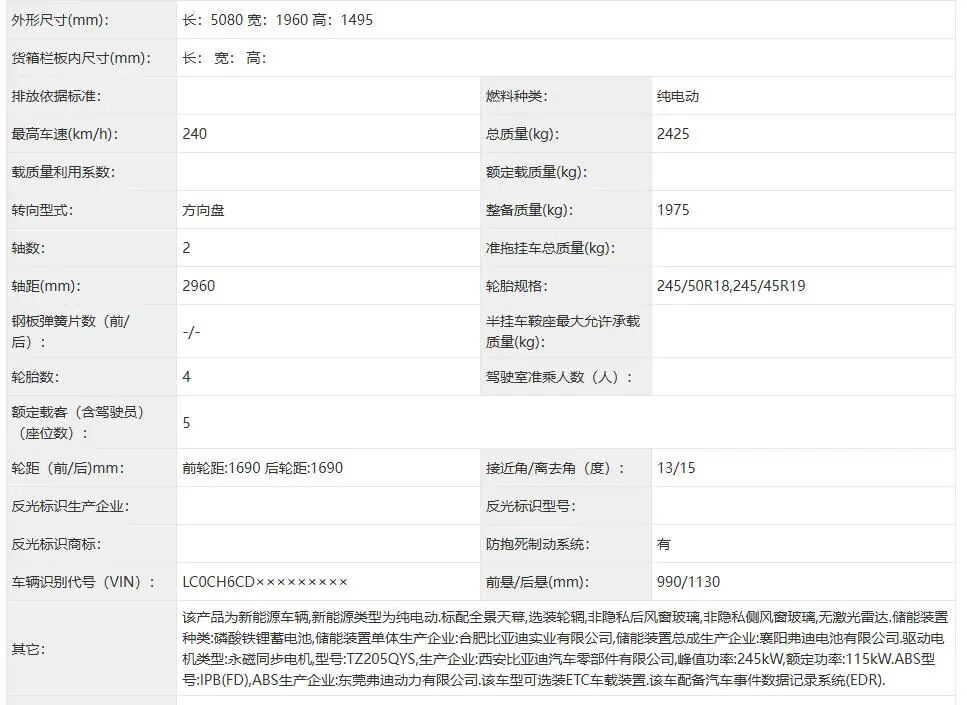 新一代比亚迪海豹07申报图曝光