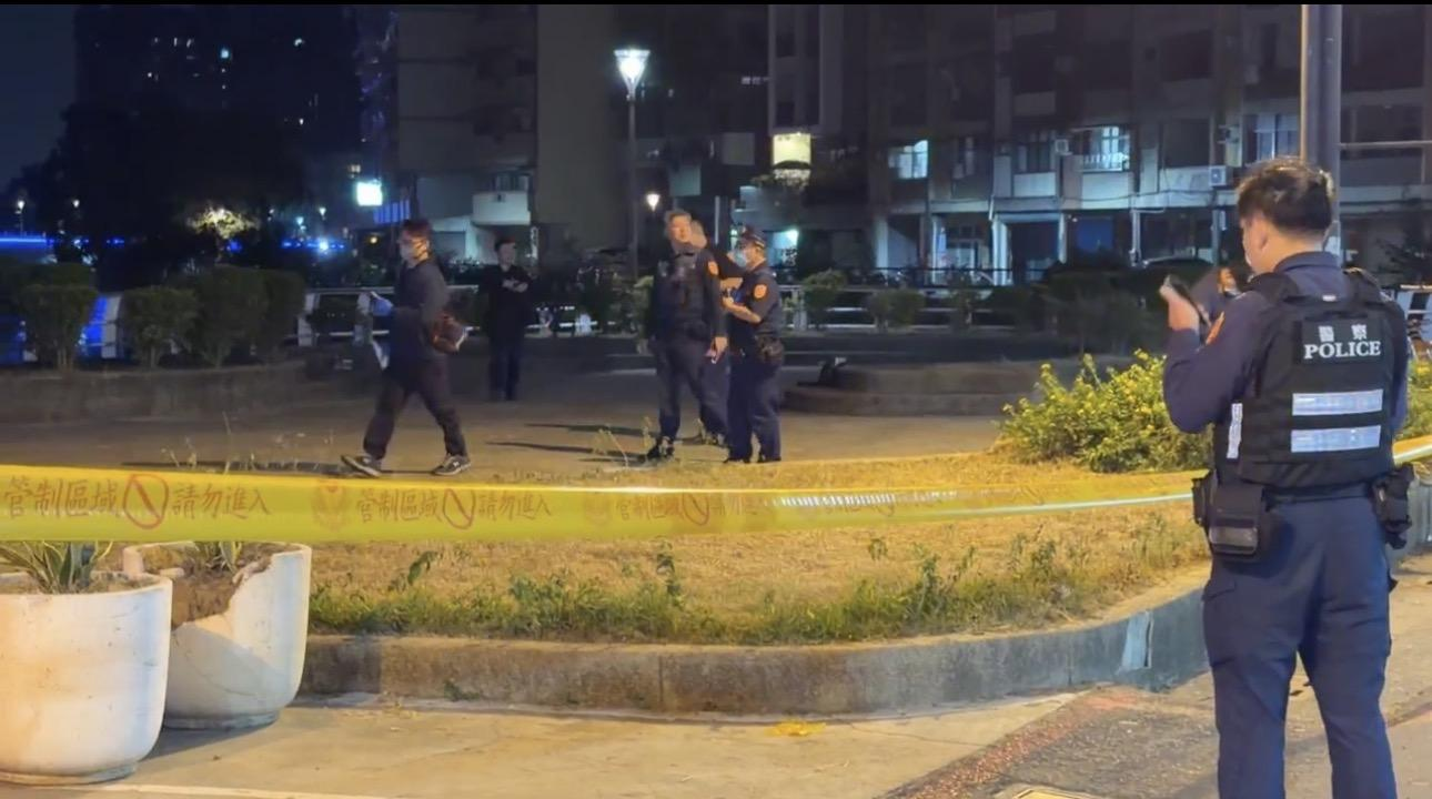 警方封锁事发现场进行采证。图源:台媒