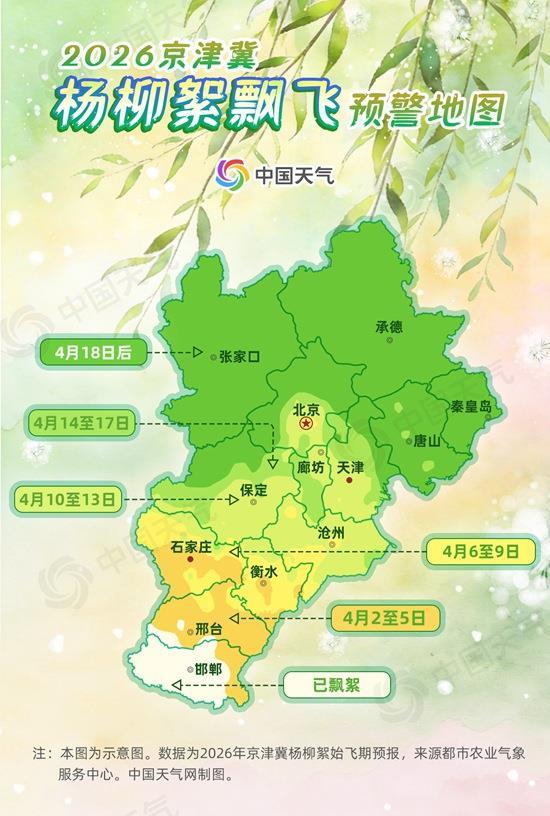 2026杨柳絮预警地图出炉 这份防护指南请收好