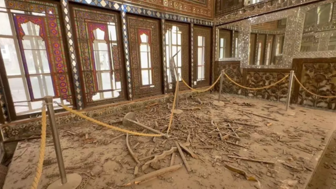 3月2日,坐落于伊朗德黑兰市中心的世界文化遗产古列斯坦王宫在美国和以色列的联合军事打击中受损。(图源:法国国际广播电台)