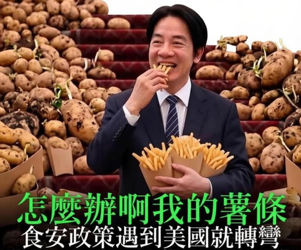 图注：台网友制作梗图，辛辣讪笑赖当局。