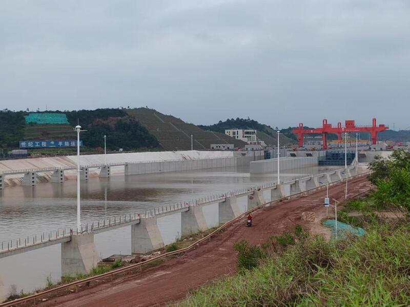 平陆运河青年枢纽施工现场。