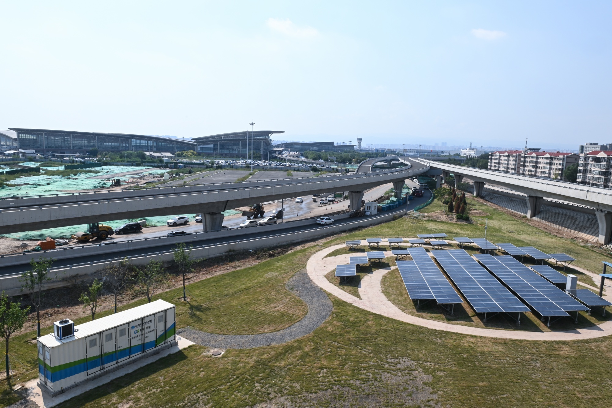 太原武宿零碳机场项目建设中。受访单位供图