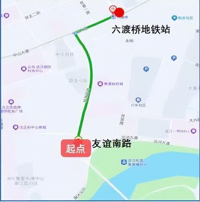 2号线|友谊南路始发→对接轨道6号线六渡桥站
