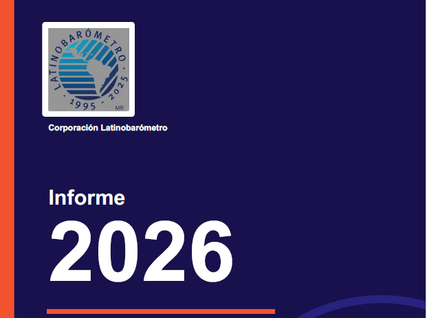 ▲拉丁美洲民调机构“拉丁美洲晴雨表”（Latinobar&oacute;metro）发布的《2026年度报告》封面。