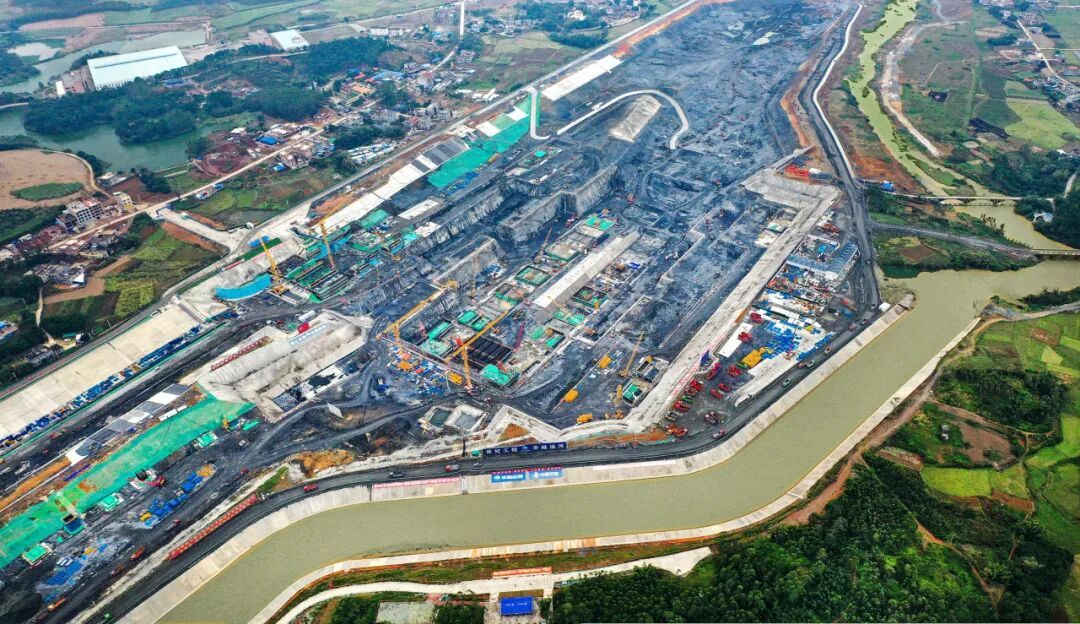2024年2月,企石枢纽建设现场。