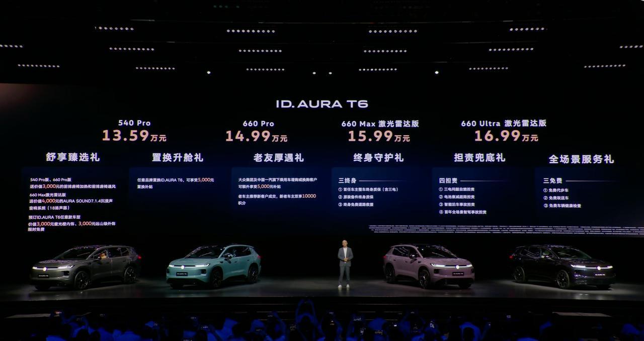 【预售13.59万起，一汽-大众ID.AURA T6正式开启预售】8