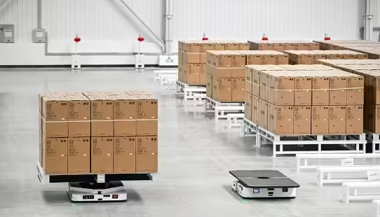 ▲ 小米物流自动化成品仓